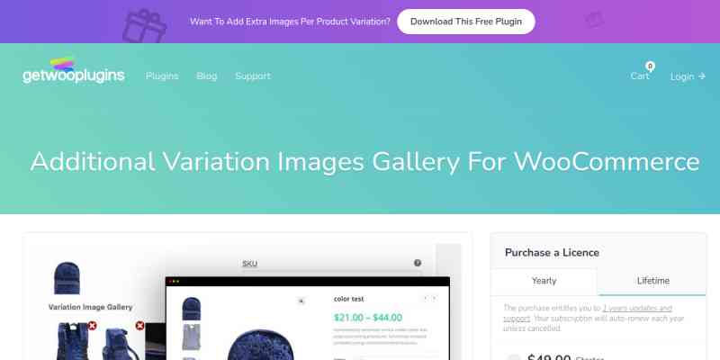 Additional Variation Images Gallery for WooCommerce – Pro