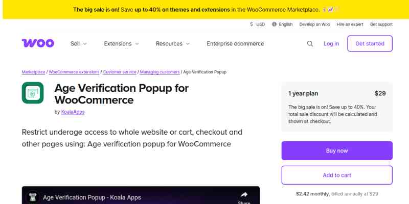 Age Verification Popup