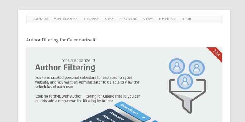 Author Filtering for Calendarize it!