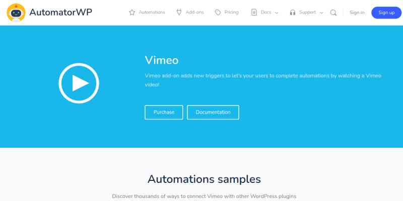 AutomatorWP – Vimeo