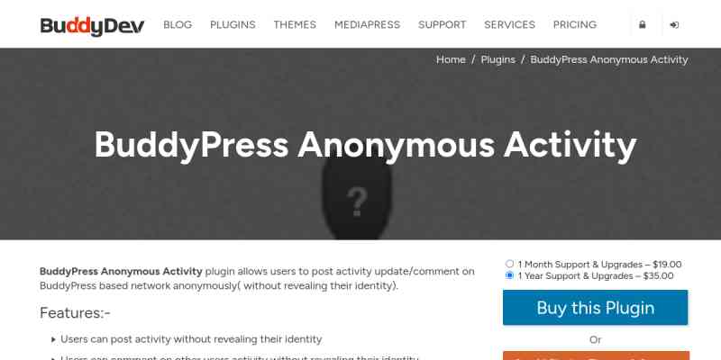 BuddyPress Anonymous Activity