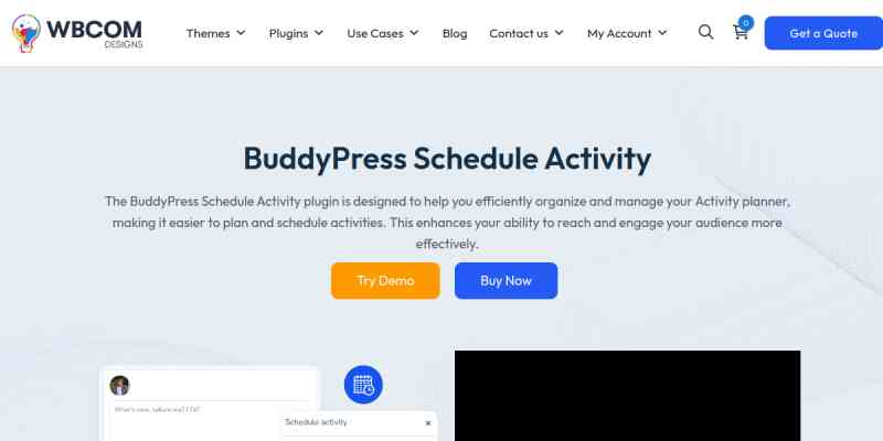 BuddyPress Schedule Activity