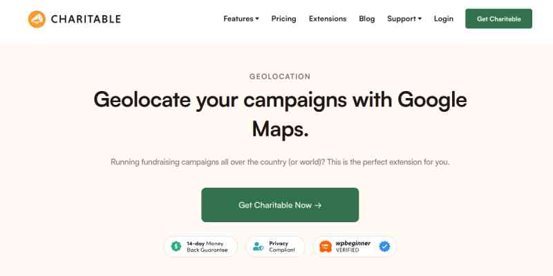 Charitable – Geolocation