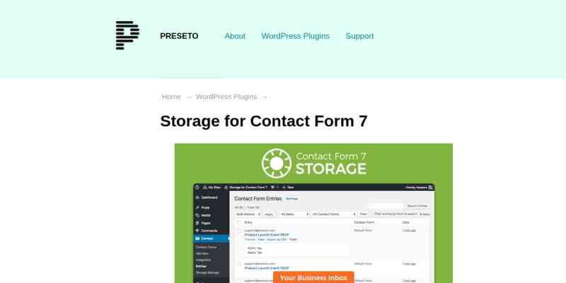 Contact Form 7 Storage
