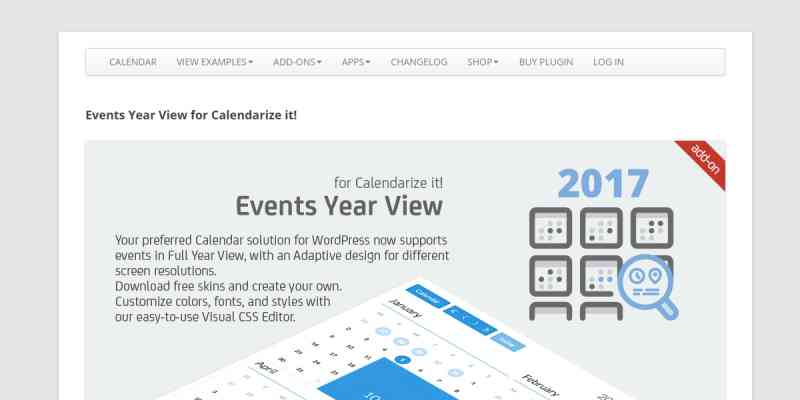 Events Year View for Calendarize it!