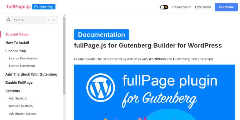 FullPage for Gutenberg