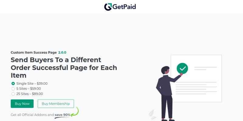 GetPaid > Custom Item Success Page