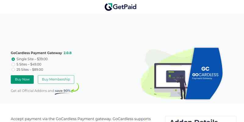 GetPaid GoCardless Payments