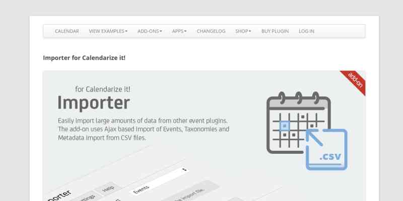 Importer for Calendarize it!