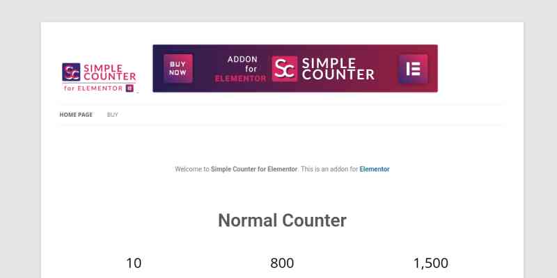Simple Counter for Elementor