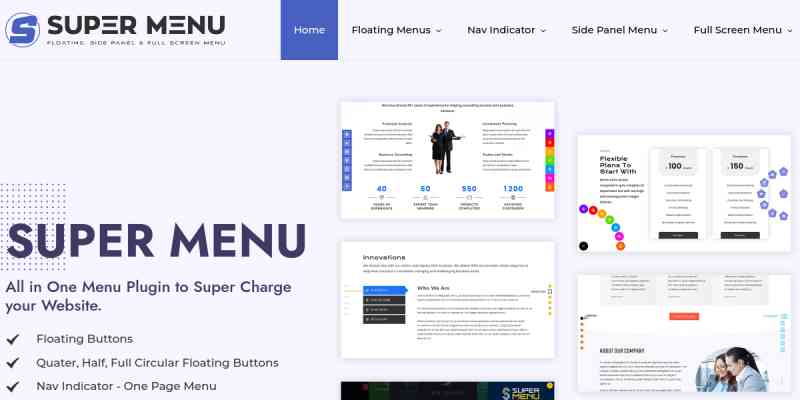 Super Floating and Flying Menu