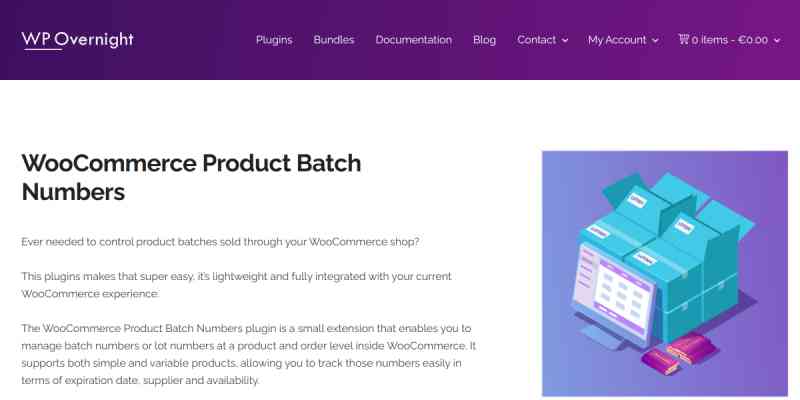 WooCommerce Product Batch Numbers
