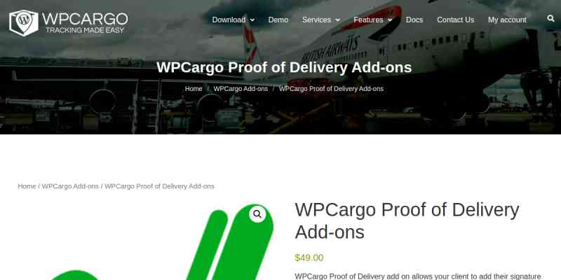 WPCargo Proof of Delivery Add-ons