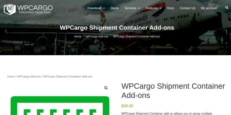 WPCargo Shipment Container Add-ons