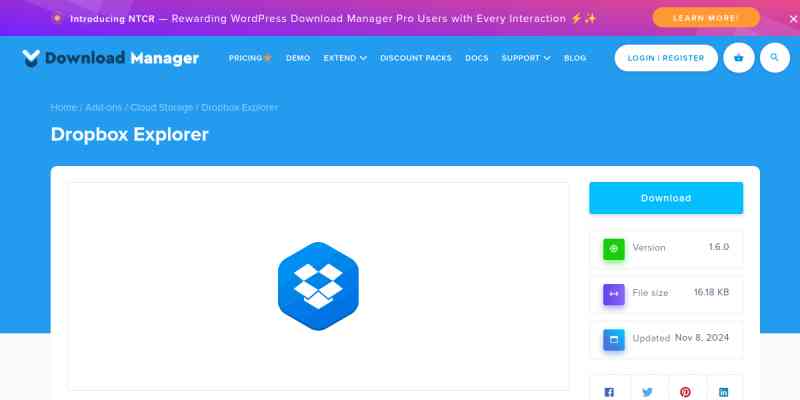 WPDM – Dropbox Explorer