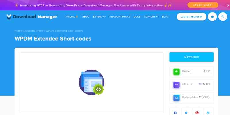 WPDM – Extended Short-codes