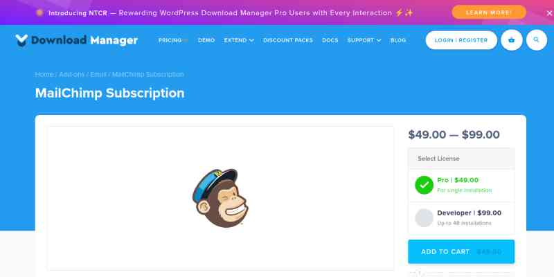 WPDM – MailChimp