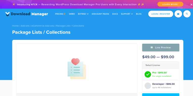 WPDM – Package Lists