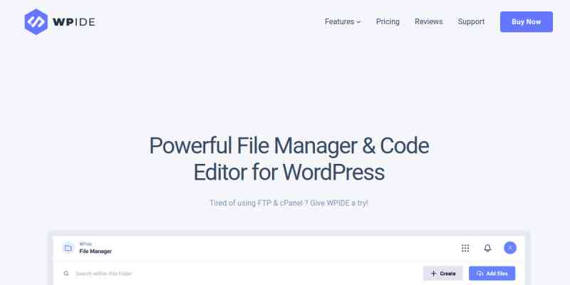 WPIDE – File Manager & Code Editor Premium