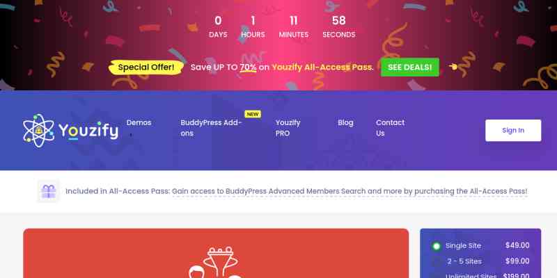 Youzify – BuddyPress Advanced Members Search