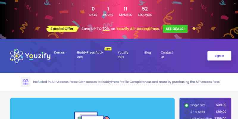 Youzify – BuddyPress Profile Completeness