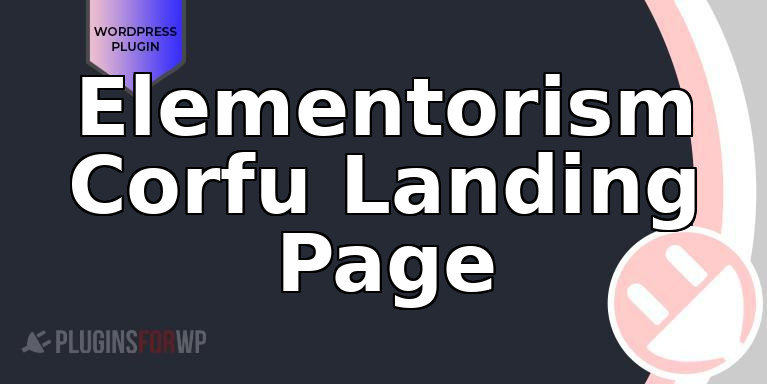 Elementorism Corfu Landing Page