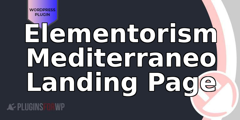 Elementorism Mediterraneo Landing Page