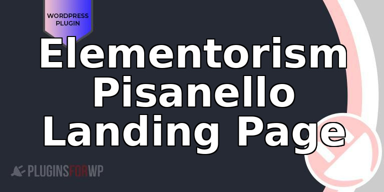 Elementorism Pisanello Landing Page