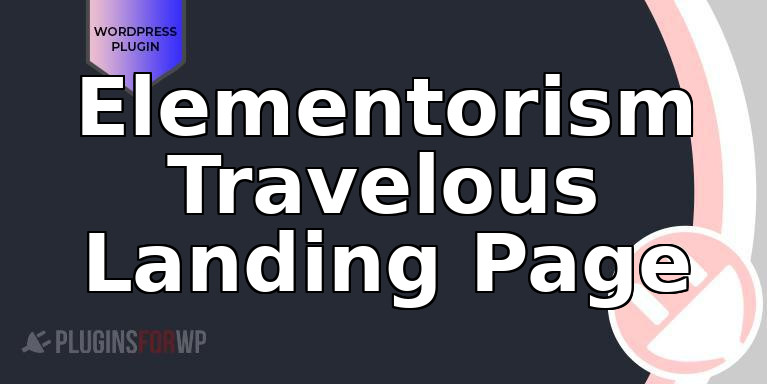 Elementorism Travelous Landing Page
