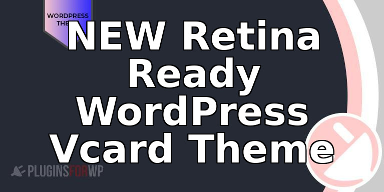 NEW Retina Ready WordPress Vcard Theme