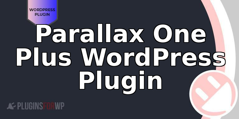 Parallax One Plus WordPress Plugin