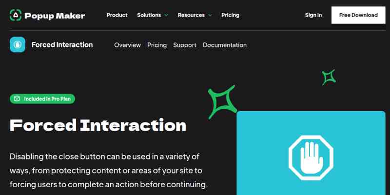 Popup Maker – Forced Interaction